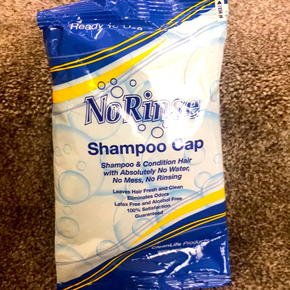 No rinse shampoo cap